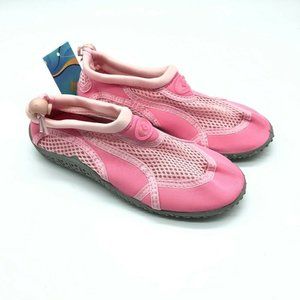 Fantiny Toddler Girls Water Shoes Mesh Slip On Fabric Drawstring Pink 30 US 12